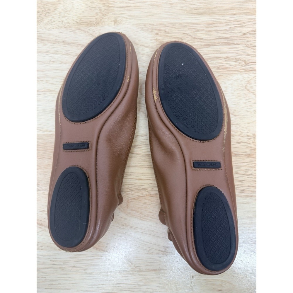 Tory Burch Minnie Travel Ballet Flat Designer Women's Tan Brown EU 42/ 10.5 #23 - Picture 8 of 11